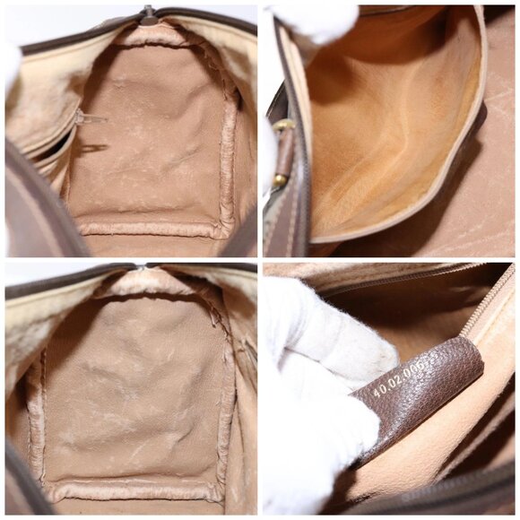 GUCCI GG Supreme Web Sherry Line Hand Bag PVC Beige Gold 40 02 006 Auth 139140 - Picture 15 of 16